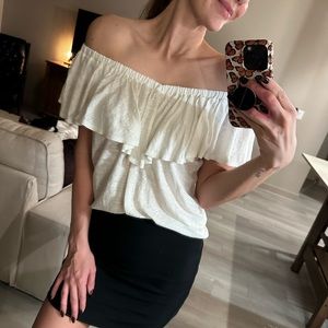 Rebecca Taylor Off-The-Shoulder Blouse